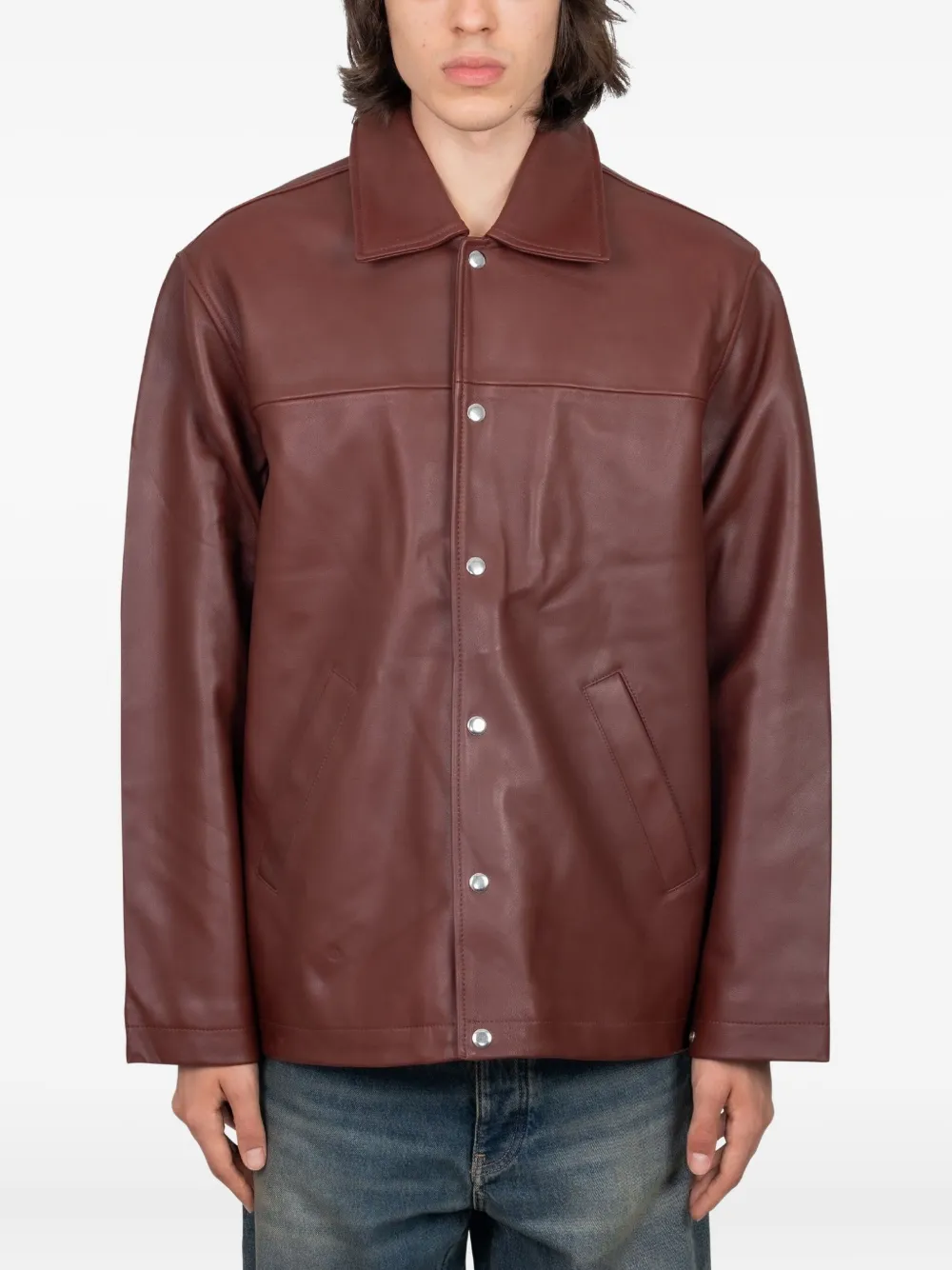 Кожаная куртка на пуговицах Sunflower, красный
Кожаная куртка на пуговицах Sunflower, красный