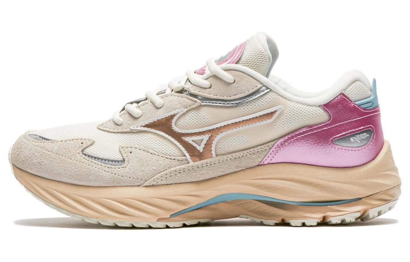 Кроссовки Mizuno Wave Rider Beta 'White Sand Gold', розовый
Кроссовки Mizuno Wave Rider Beta 'White Sand Gold', розовый