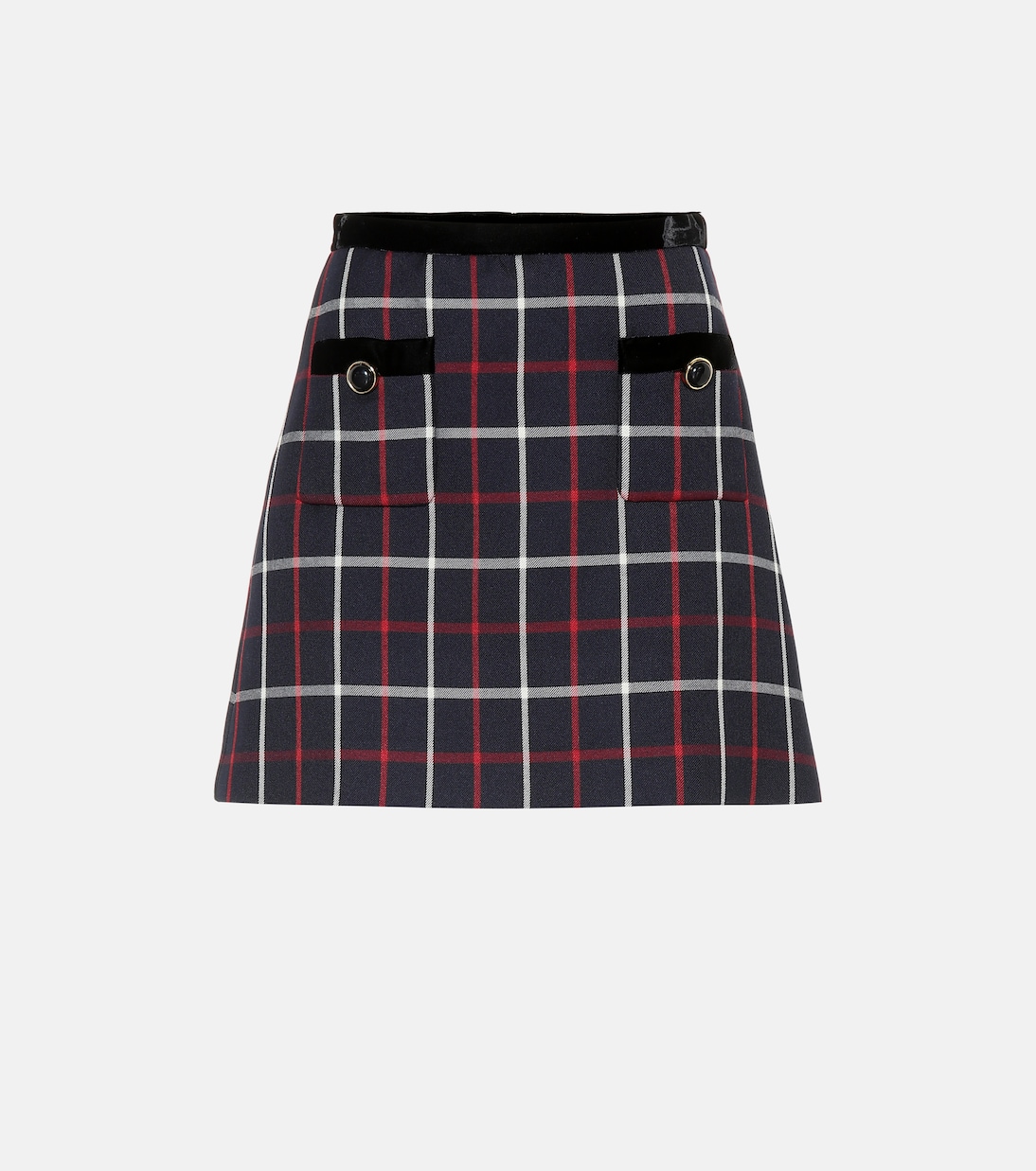 Клетчатая мини-юбка Miu Miu, синий
Клетчатая мини-юбка Miu Miu, синий