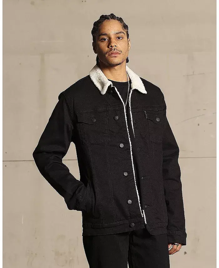 Мужская джинсовая куртка с искусственным шерпом SAINT MORTA, черный
Мужская джинсовая куртка с искусственным шерпом SAINT MORTA, черный