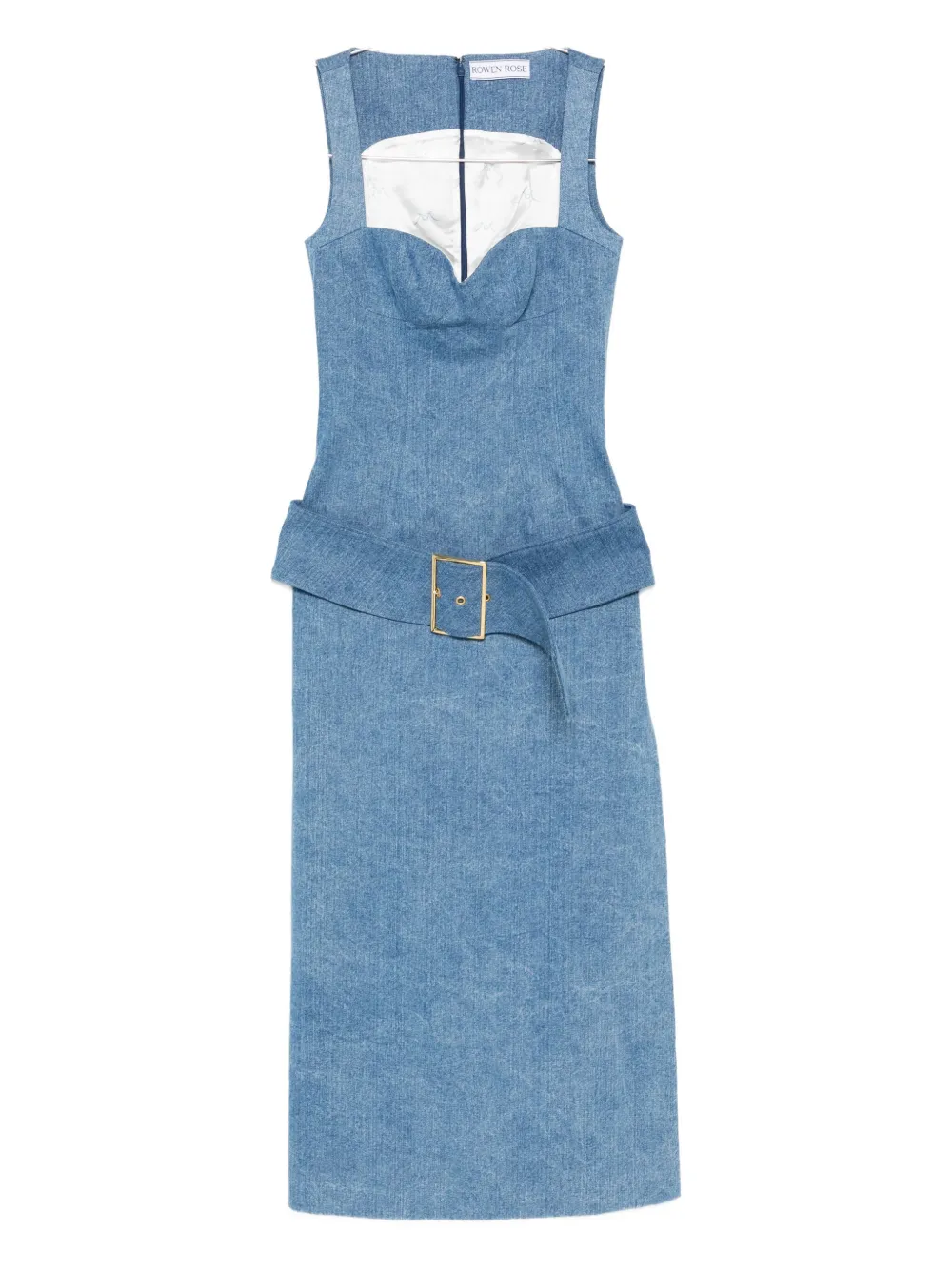 Джинсовое платье миди с поясом Rowen Rose, синий
Джинсовое платье миди с поясом Rowen Rose, синий