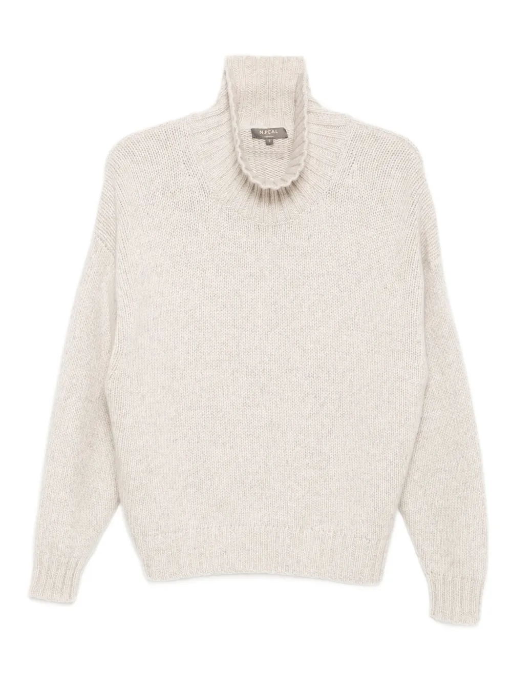 Свитер крупной вязки с воротником-воронкой N.Peal, нейтральный
Свитер крупной вязки с воротником-воронкой N.Peal, нейтральный