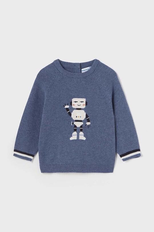 Детский свитер из смесовой шерсти Mayoral, синий 
Детский свитер из смесовой шерсти Mayoral, синий