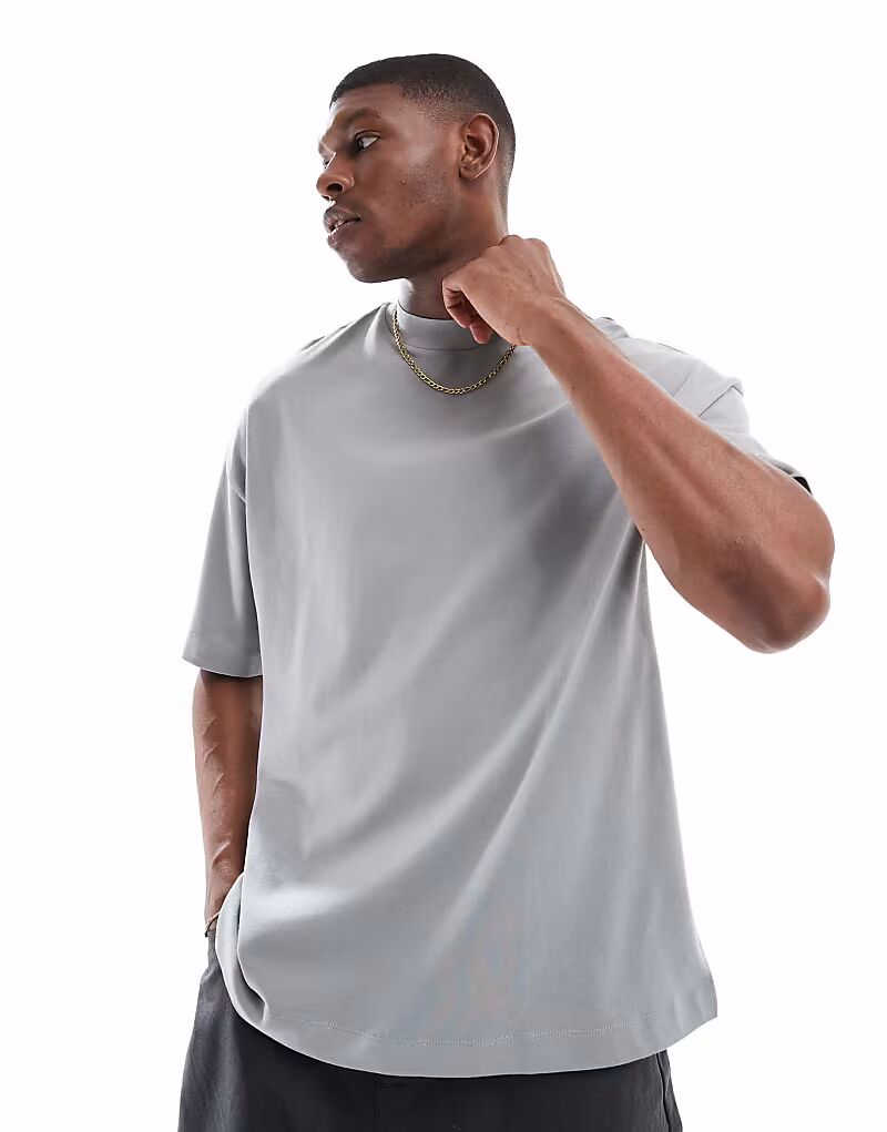 Футболка свободного кроя ASOS DESIGN серого цвета с высоким воротом
Футболка свободного кроя ASOS DESIGN серого цвета с высоким воротом