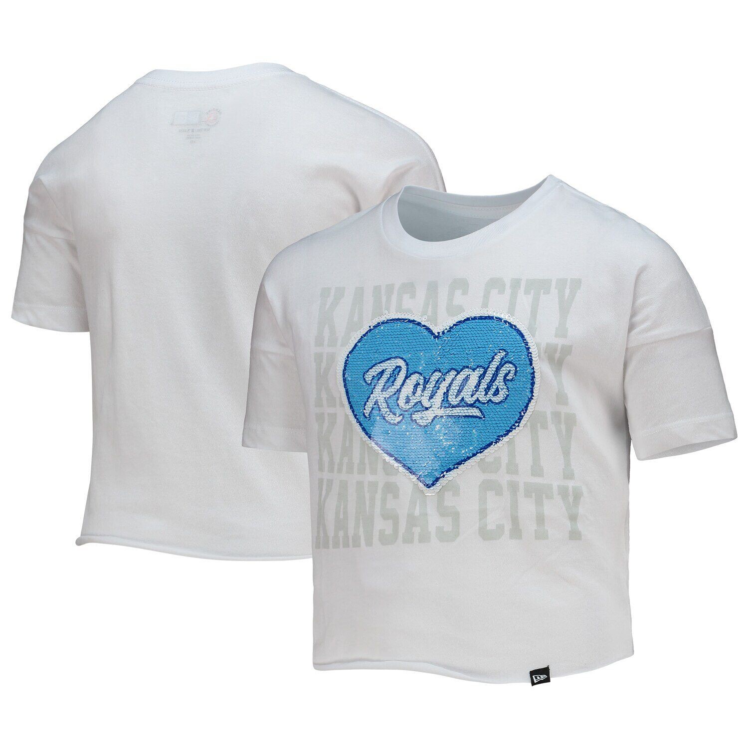 Белый укороченный топ с блестками и сердечками New Era для девочек Kansas City Royals New Era
Белый укороченный топ с блестками и сердечками New Era для девочек Kansas City Royals New Era