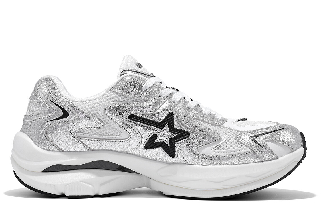 Кроссовки для бега Performance Unisex Low-Top Silver/White/Black Ripstar 
Кроссовки для бега Performance Unisex Low-Top Silver/White/Black Ripstar