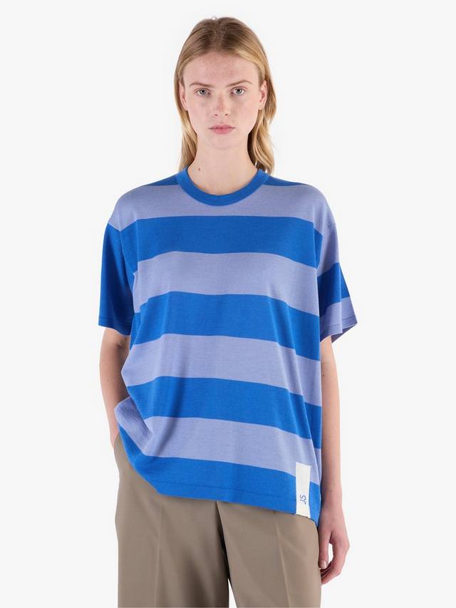 Футболка в полоску с коротким рукавом из мериноса regular fit John Smedley, цвет Jay Blue/Violet
Футболка в полоску с коротким рукавом из мериноса regular fit John Smedley, цвет Jay Blue/Violet