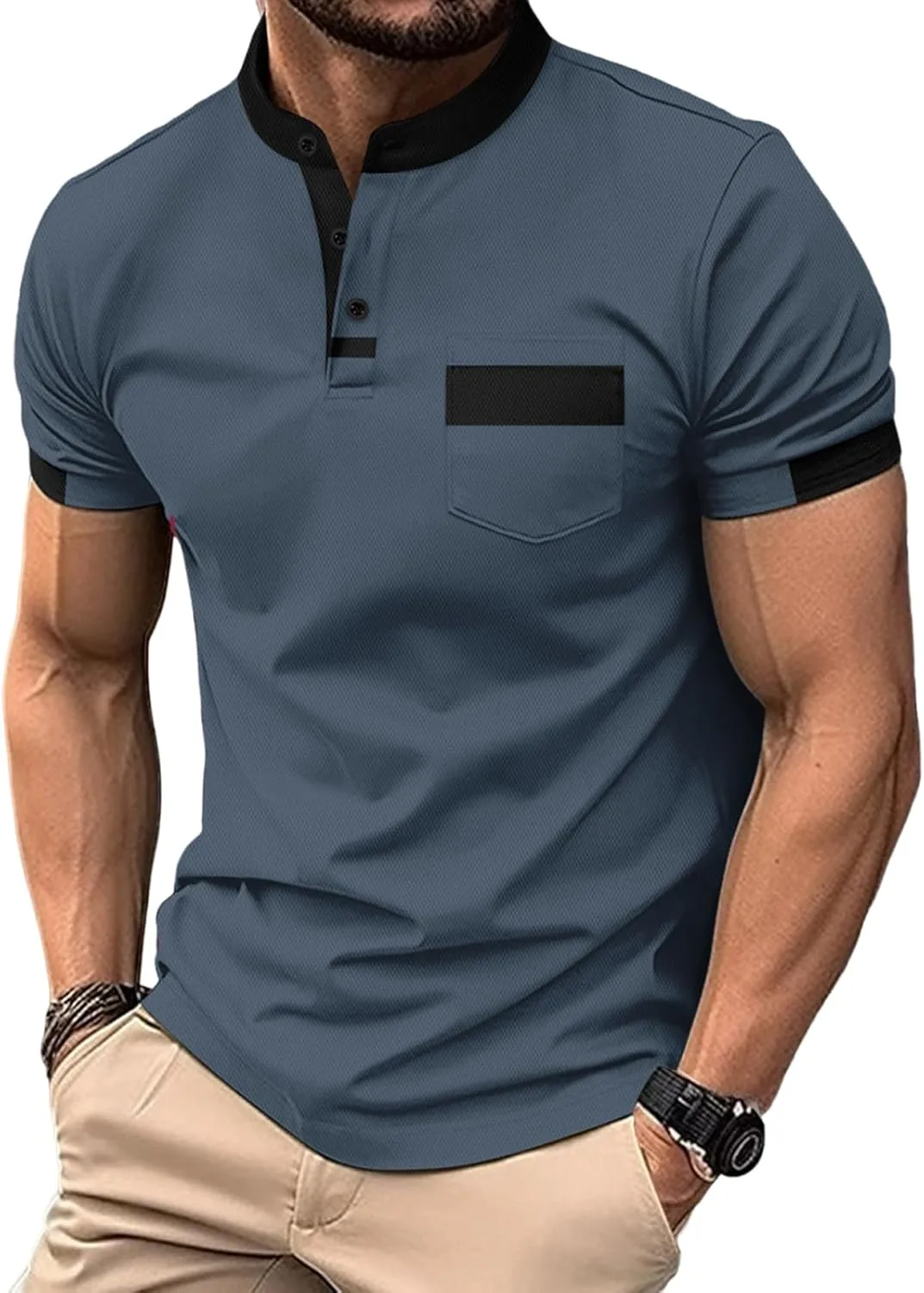 Мужская поло для гольфа Regular Fit с коротким рукавом и воротником на пуговицах
Мужская поло для гольфа Regular Fit с коротким рукавом и воротником на пуговицах