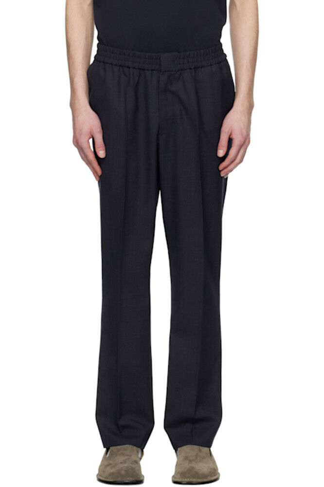 Брюки темно-синего цвета с эластичной талией AMI Paris
Брюки темно-синего цвета с эластичной талией AMI Paris