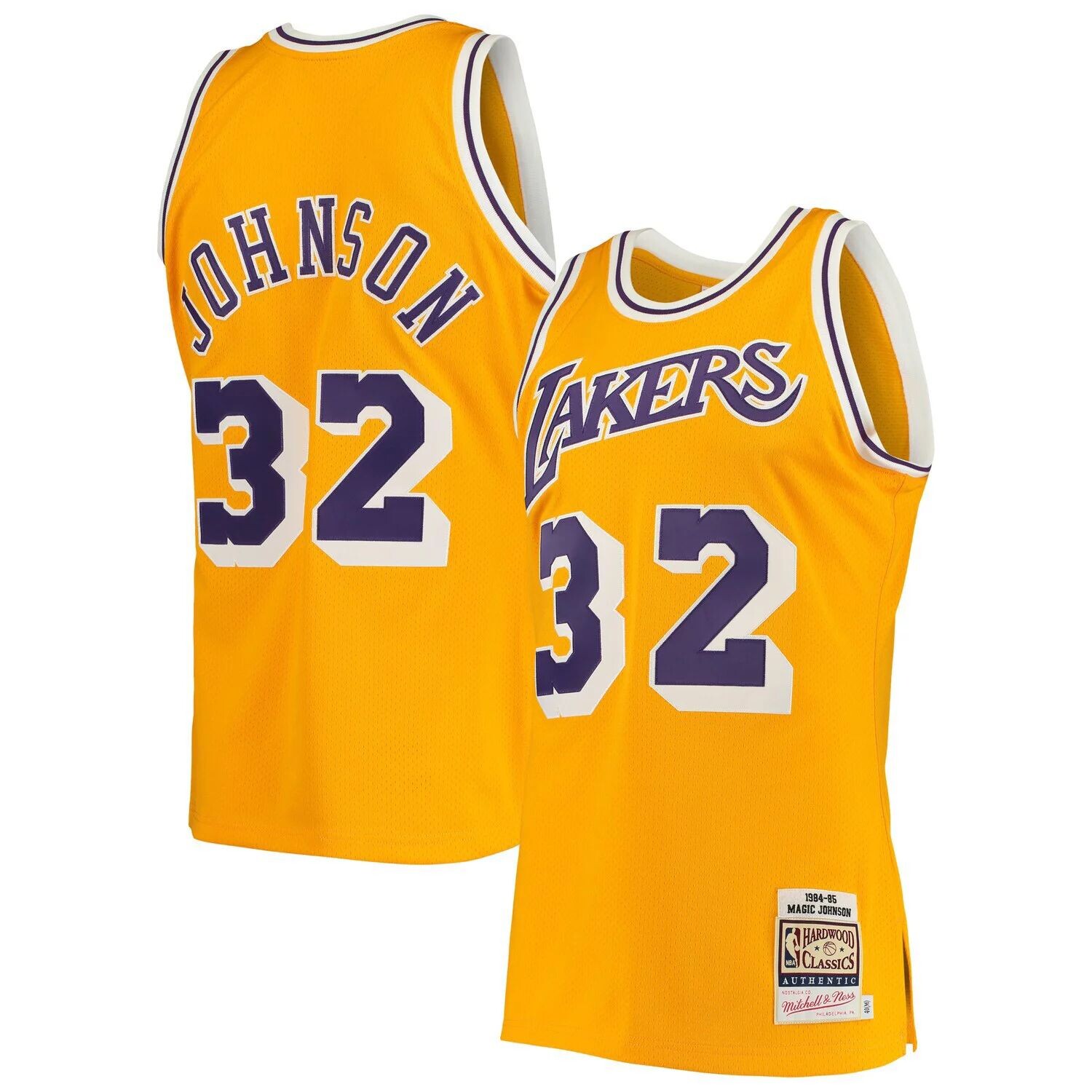 Мужская футболка Mitchell & Ness Magic Johnson Gold Los Angeles Lakers 1984/85 Hardwood Classics Authentic Jersey
Мужская футболка Mitchell & Ness Magic Johnson Gold Los Angeles Lakers 1984/85 Hardwood Classics Authentic Jersey