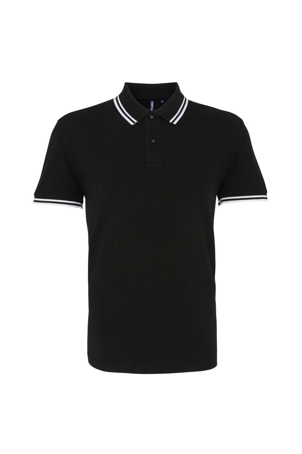 Рубашка поло классического кроя Asquith & Fox, черный 
Рубашка поло классического кроя Asquith & Fox, черный