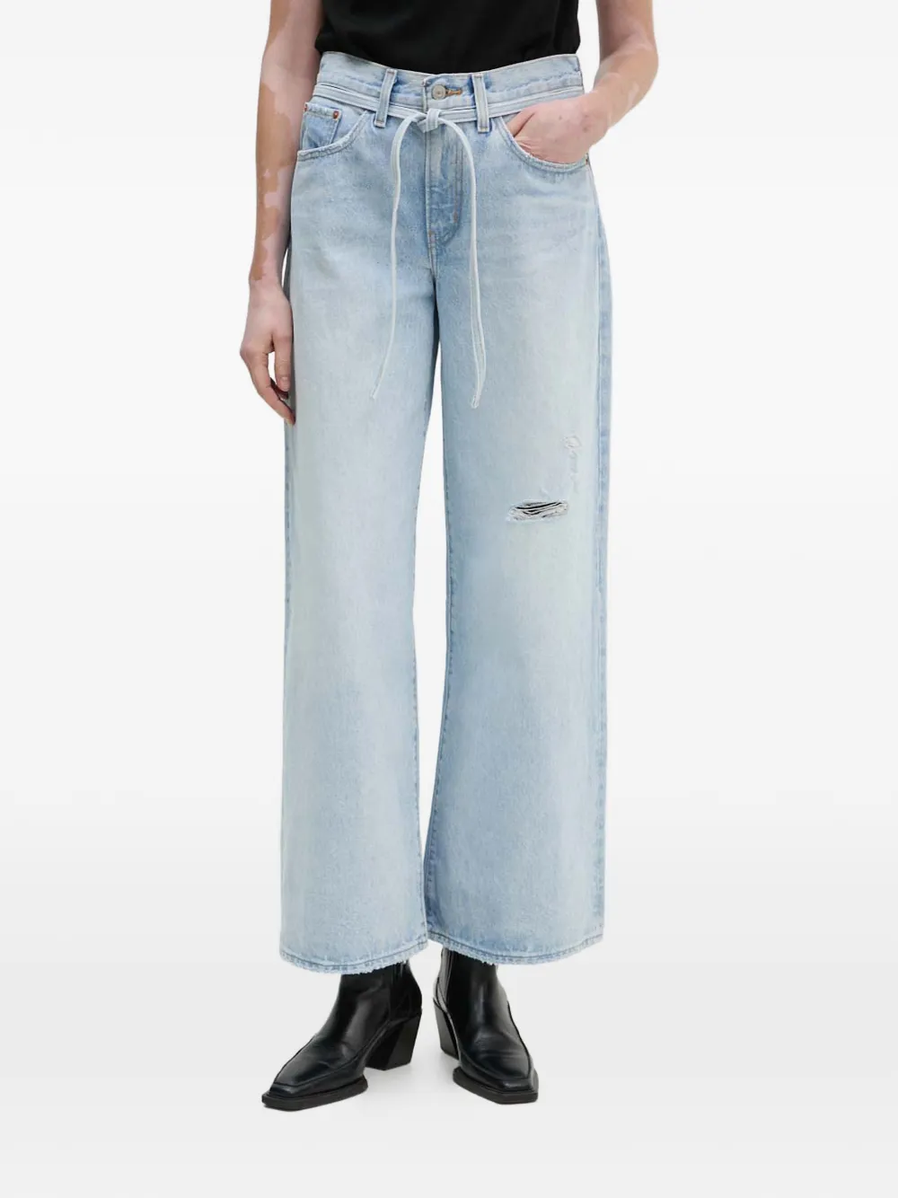 Джинсы с потертостями и кулиской Levi'S, синий
Джинсы с потертостями и кулиской Levi'S, синий