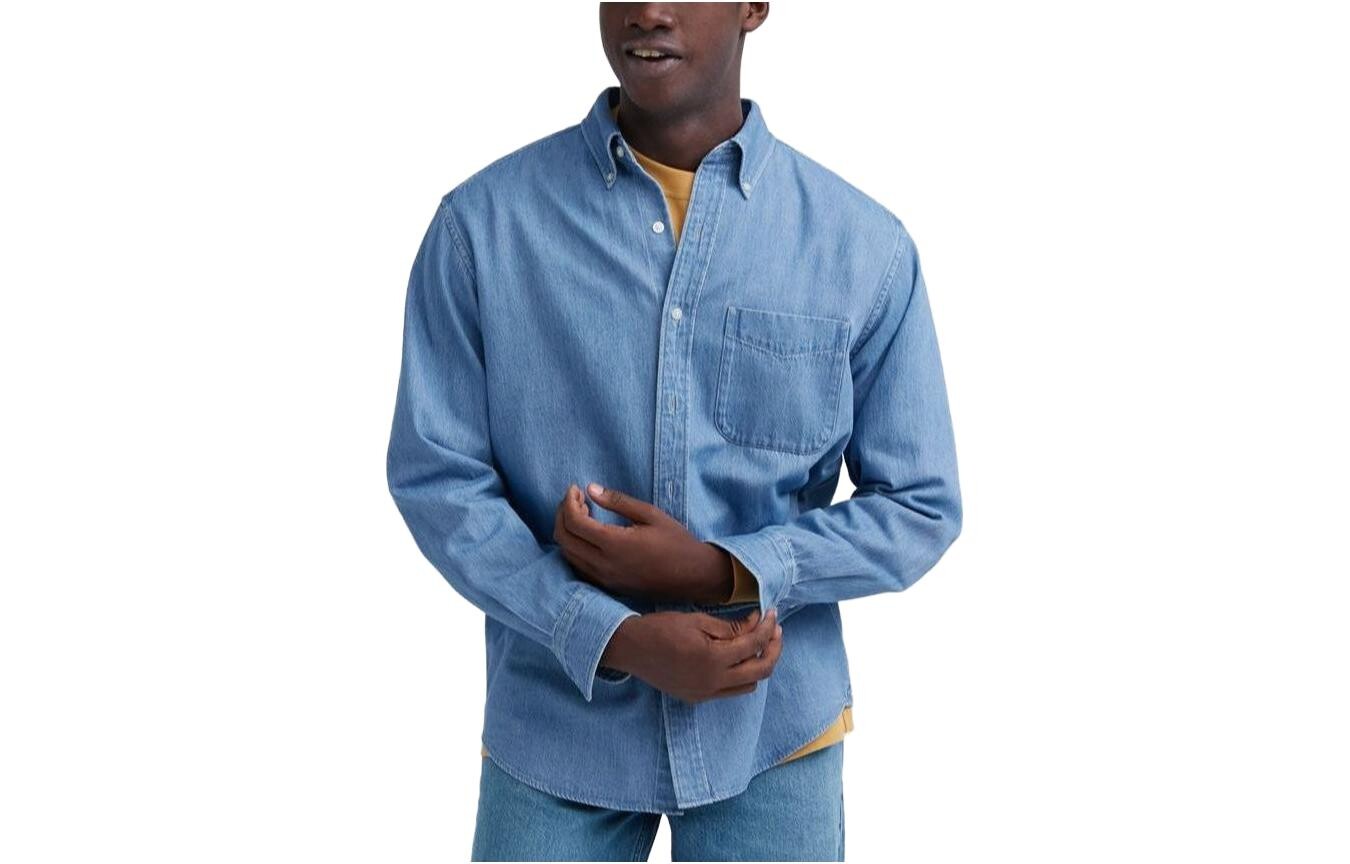 Рубашка мужская небесно-голубая Uniqlo, голубой
Рубашка мужская небесно-голубая Uniqlo, голубой