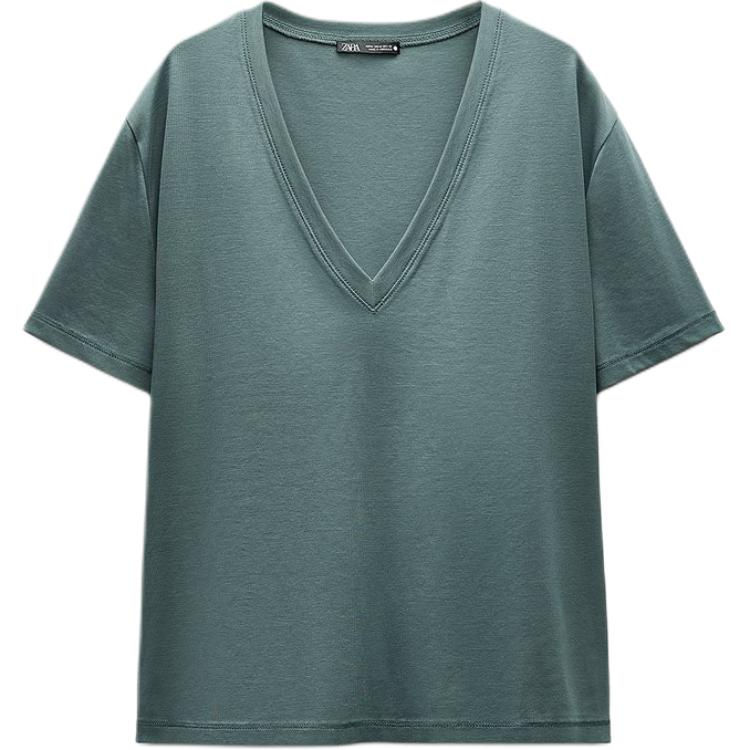 ZARA Футболка женская серо-зеленая, Зеленый, ZARA Футболка женская серо-зеленая
ZARA Футболка женская серо-зеленая, Зеленый, ZARA Футболка женская серо-зеленая