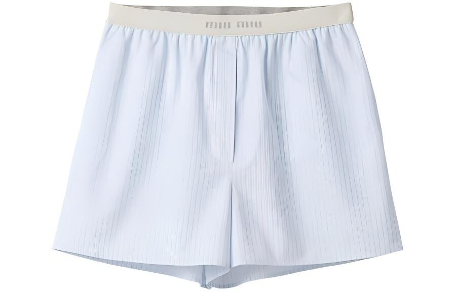 Повседневные шорты женские небесно-голубые Miu Miu
Повседневные шорты женские небесно-голубые Miu Miu