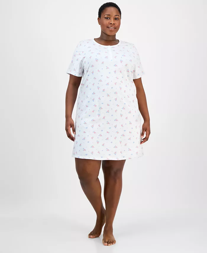 Хлопковая ночная сорочка Essential Henley больших размеров Charter Club, белый
Хлопковая ночная сорочка Essential Henley больших размеров Charter Club, белый