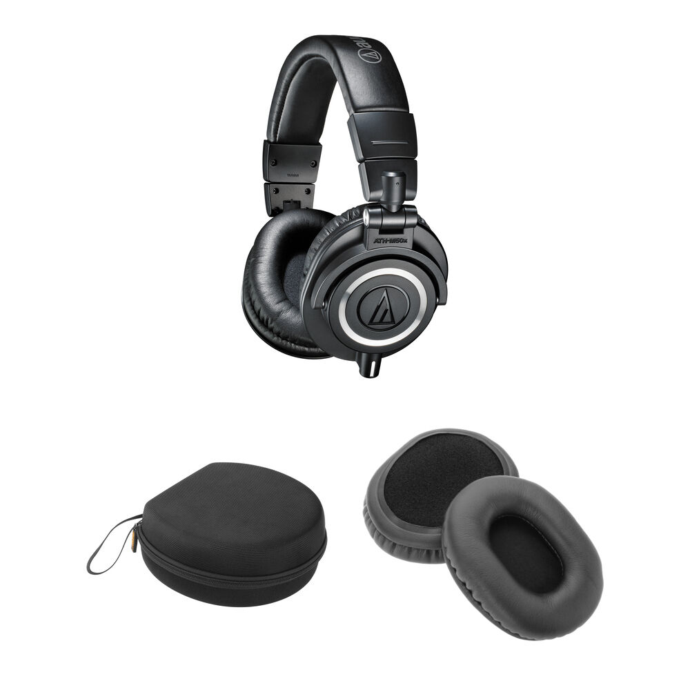 Комплект наушников и чехла Audio-Technica ATH-M50x (черный)
Комплект наушников и чехла Audio-Technica ATH-M50x (черный)