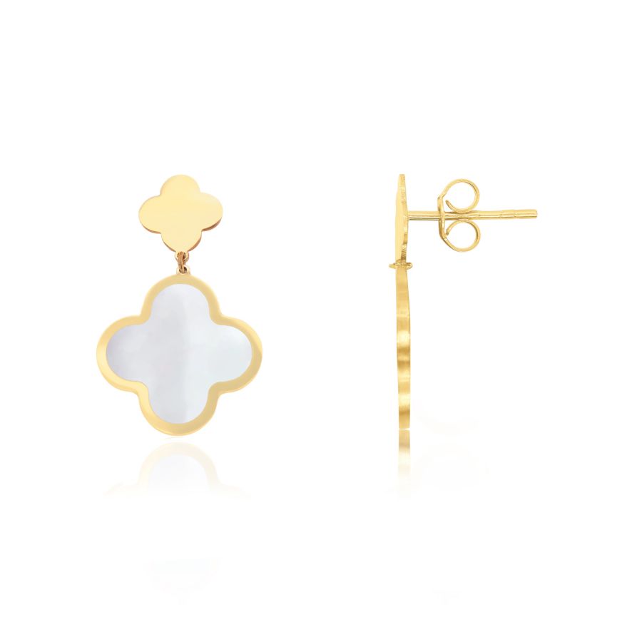 Серьги-подвески в виде клевера из перламутра и золота, 14-каратное золото The Lovery, Mother of Pearl
Серьги-подвески в виде клевера из перламутра и золота, 14-каратное золото The Lovery, Mother of Pearl