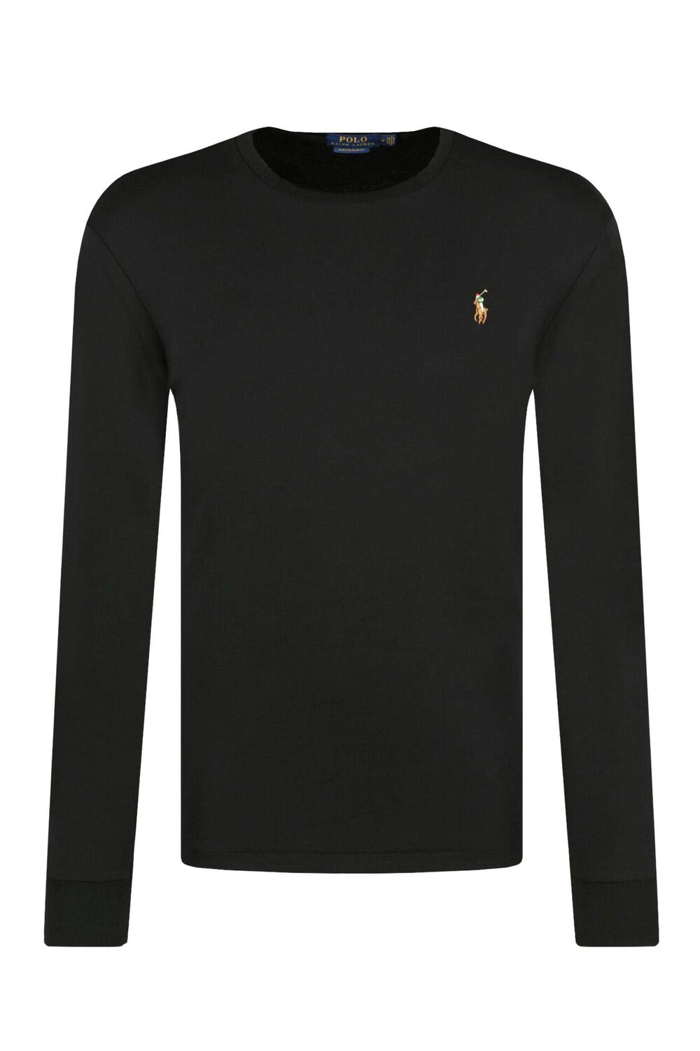 Лонгслив POLO RALPH LAUREN custom slim fit, черный 
Лонгслив POLO RALPH LAUREN custom slim fit, черный