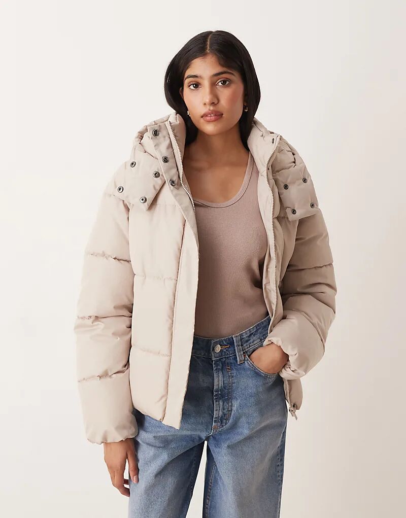 Короткая утепленная куртка Vila с капюшоном в каменном цвете
Короткая утепленная куртка Vila с капюшоном в каменном цвете