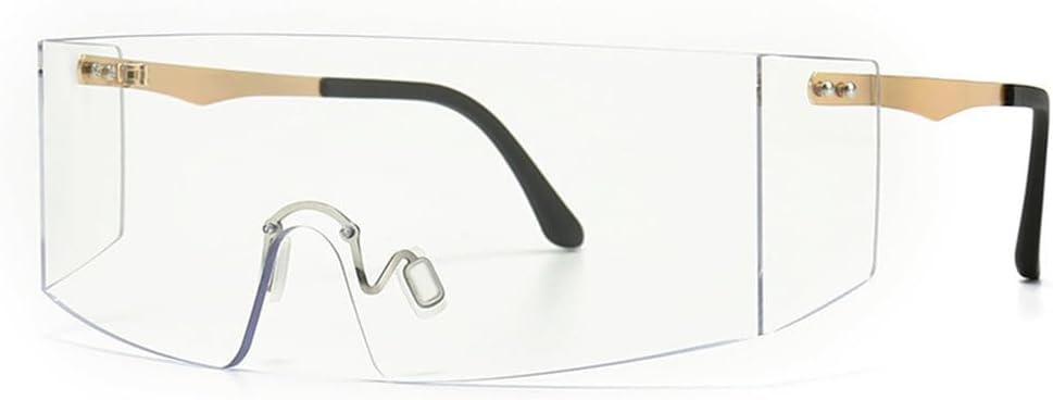 Очки-маска большого размера с одной линзой, солнцезащитные очки с яркими линзами, модные, для мужчин и женщин, защита от УФ-излучения UV400, винтажные очки KTUCN, Clear
Очки-маска большого размера с одной линзой, солнцезащитные очки с яркими линзами, модные, для мужчин и женщин, защита от УФ-излучения UV400, винтажные очки KTUCN, Clear