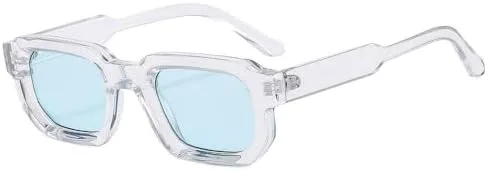 Солнцезащитные очки в стиле панк 2027 года с квадратной оправой, модные, небольшие, с защитой от УФ-излучения UV400, для женщин и мужчин MTZJH, Clear-blue
Солнцезащитные очки в стиле панк 2027 года с квадратной оправой, модные, небольшие, с защитой от УФ-излучения UV400, для женщин и мужчин MTZJH, Clear-blue