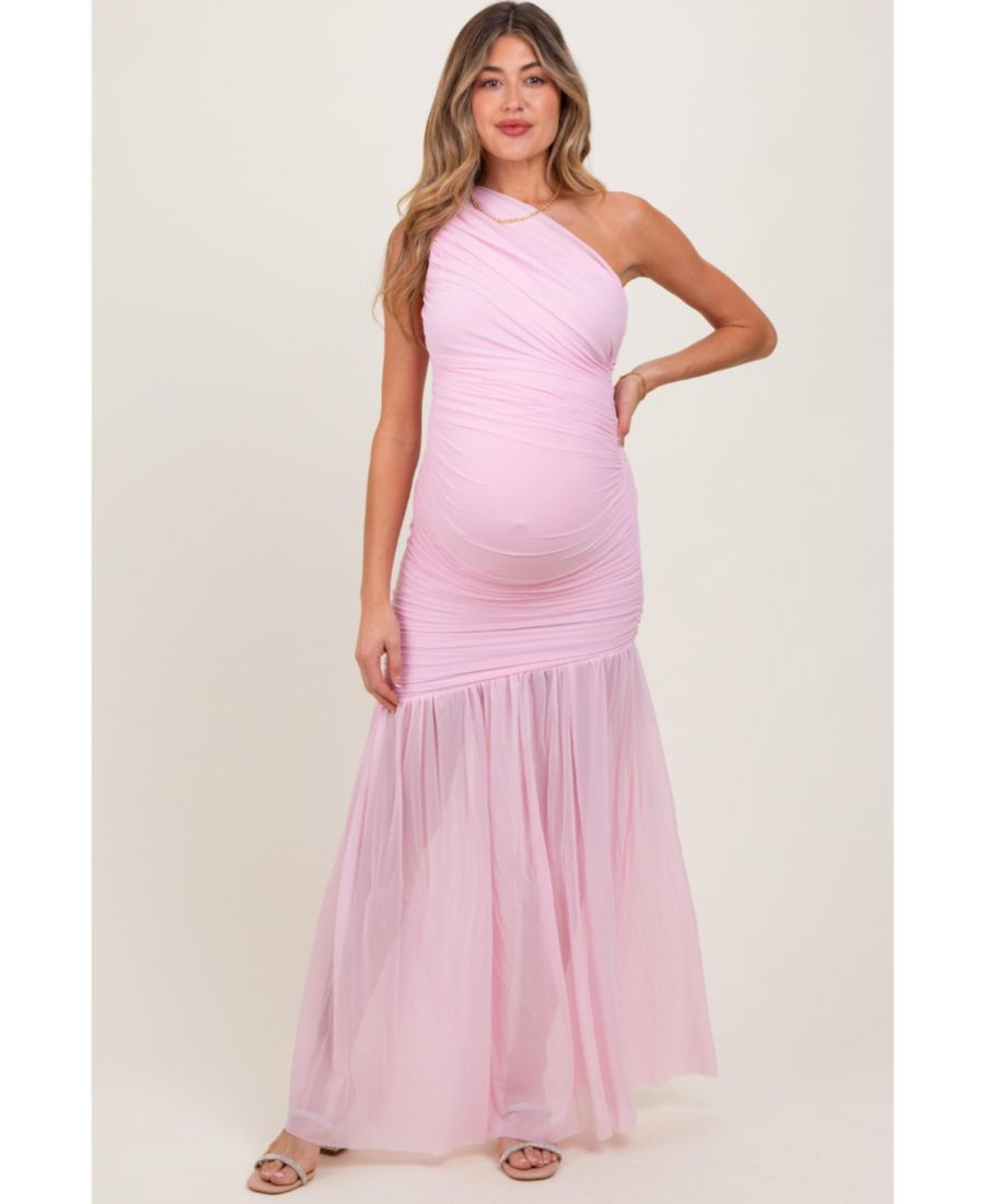 Макси-платье для беременных из сетчатой ткани с драпировкой на одно плечо Pinkblush, Light pink
Макси-платье для беременных из сетчатой ткани с драпировкой на одно плечо Pinkblush, Light pink