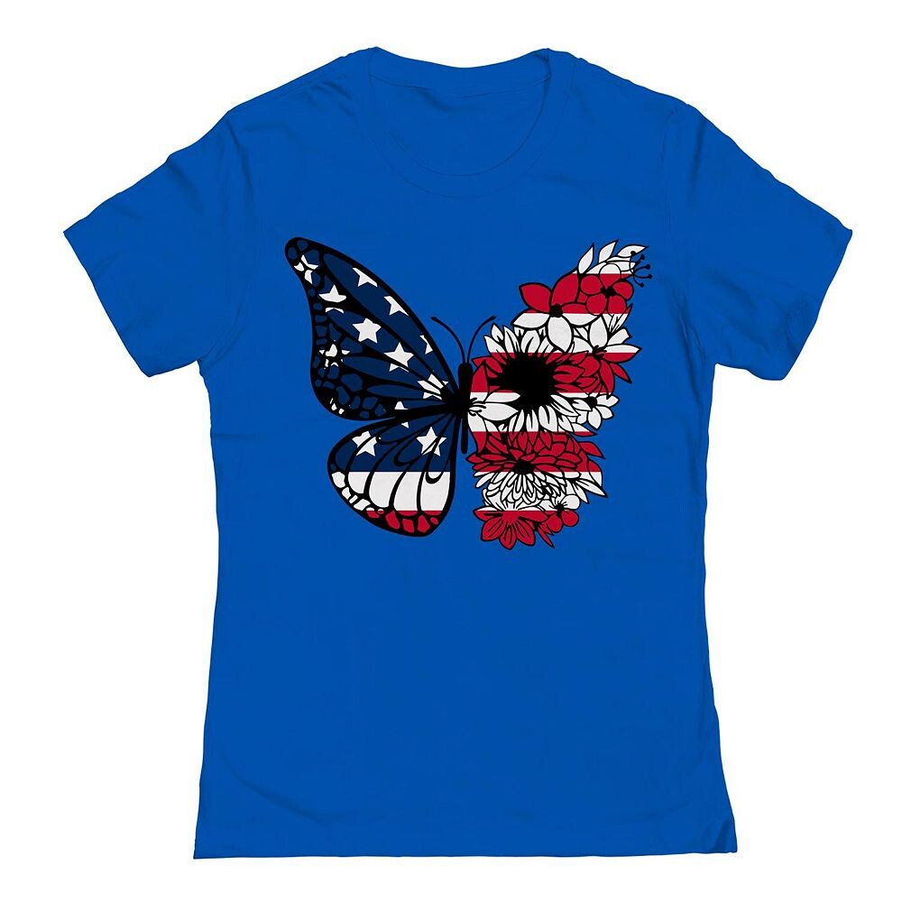 Футболка Junior's American Butterfly с патриотическим рисунком, цвет Royal
Футболка Junior's American Butterfly с патриотическим рисунком, цвет Royal