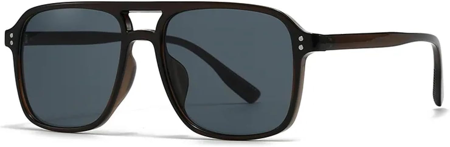 Ретро-солнцезащитные очки с двойной перемычкой для мужчин и заклепками, модные женские солнцезащитные очки черного и желтого цвета с защитой от УФ-излучения UV400 TKKTLLT, C2 Tea Black
Ретро-солнцезащитные очки с двойной перемычкой для мужчин и заклепками, модные женские солнцезащитные очки черного и желтого цвета с защитой от УФ-излучения UV400 TKKTLLT, C2 Tea Black