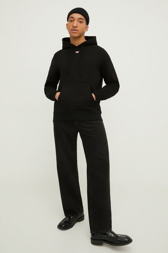 Хлопковая толстовка Diesel, черный
Хлопковая толстовка Diesel, черный