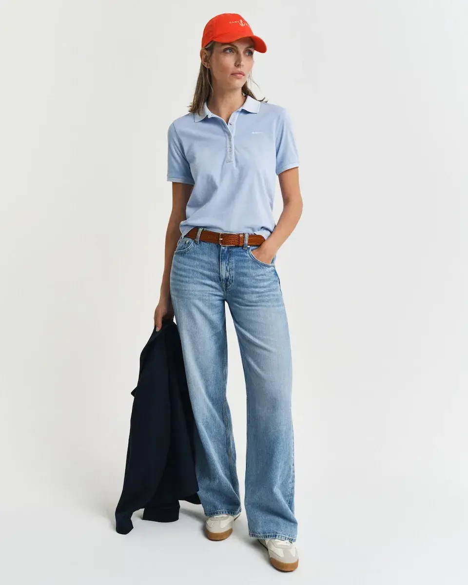 Женская рубашка поло с короткими рукавами и застежкой на пуговицы Gant, голубой
Женская рубашка поло с короткими рукавами и застежкой на пуговицы Gant, голубой