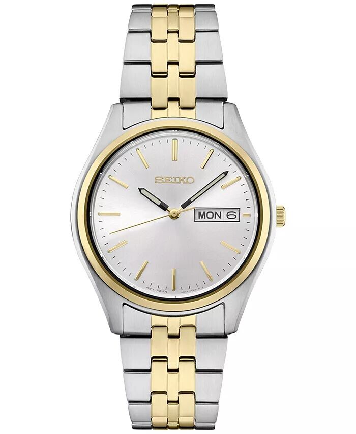 Мужские двухцветные часы-браслет из нержавеющей стали Essentials 37 мм Seiko
Мужские двухцветные часы-браслет из нержавеющей стали Essentials 37 мм Seiko