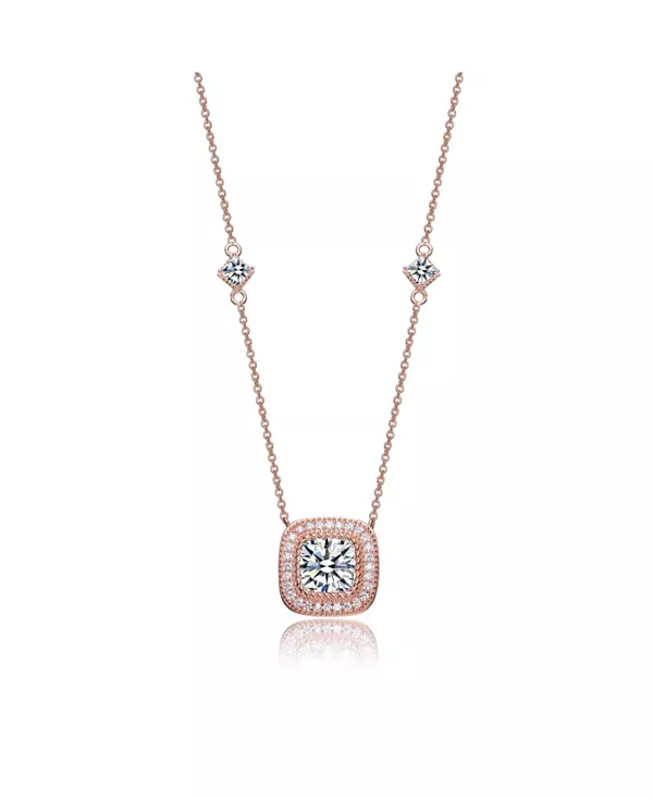 Квадратное ожерелье-гвоздик из стерлингового серебра с кубическим цирконием, покрытое розовым золотом 18 карат Genevive, pink
Квадратное ожерелье-гвоздик из стерлингового серебра с кубическим цирконием, покрытое розовым золотом 18 карат Genevive, pink