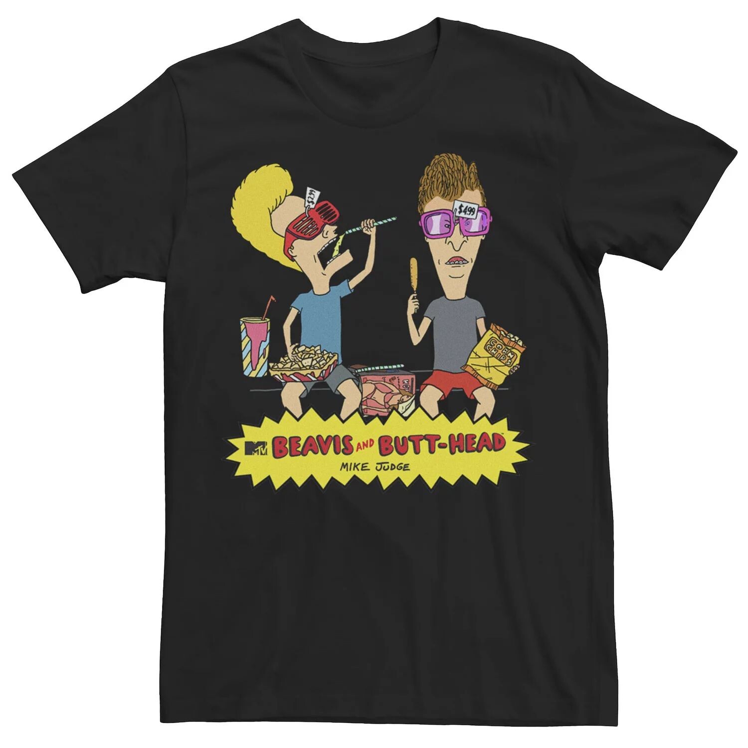 Мужская футболка с логотипом Beavis & Butthead Snacks On The Curb Licensed Character
Мужская футболка с логотипом Beavis & Butthead Snacks On The Curb Licensed Character