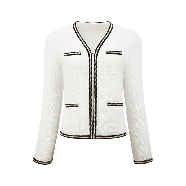 Женский кардиган из твида с длинным рукавом и открытым передом Inspire Chic
Женский кардиган из твида с длинным рукавом и открытым передом Inspire Chic