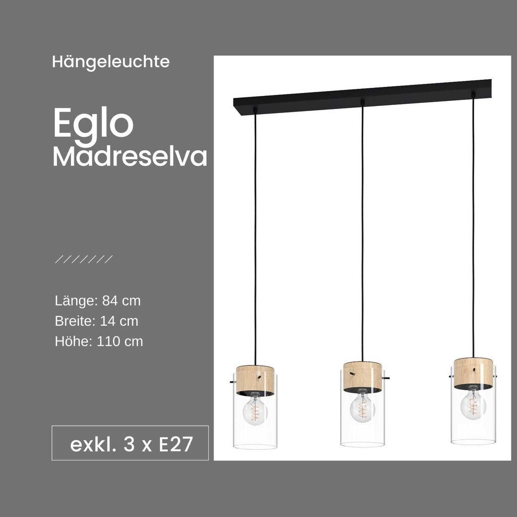 MADRESELVA подвесной светло-черный, коричневый, прозрачный E27 3X28W Д:119см Ш:14см В:110см с регулируемой яркостью EGLO
MADRESELVA подвесной светло-черный, коричневый, прозрачный E27 3X28W Д:119см Ш:14см В:110см с регулируемой яркостью EGLO