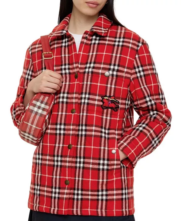 Рубашка из клетчатой шерсти Burberry, красный
Рубашка из клетчатой шерсти Burberry, красный