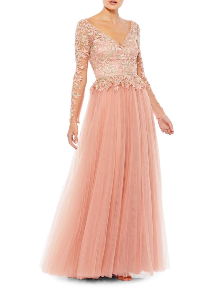 Платье из кружева и тюля с цветочным принтом Mac Duggal, цвет Rose Gold
Платье из кружева и тюля с цветочным принтом Mac Duggal, цвет Rose Gold