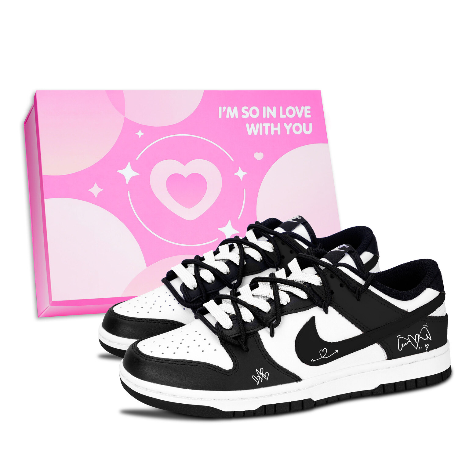 Nike Детские низкие скейтбордистские кроссовки Dunk Heart Trace Mark с противоскользящей подошвой и легкой амортизацией, черные, унисекс
Nike Детские низкие скейтбордистские кроссовки Dunk Heart Trace Mark с противоскользящей подошвой и легкой амортизацией, черные, унисекс