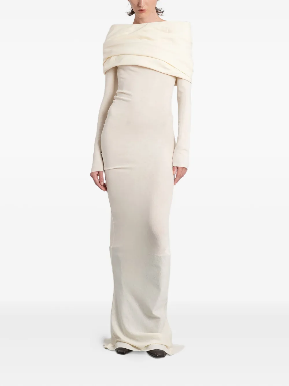 Платье макси с драпированным воротником-хомутиком ENTIRE STUDIOS, белый
Платье макси с драпированным воротником-хомутиком ENTIRE STUDIOS, белый