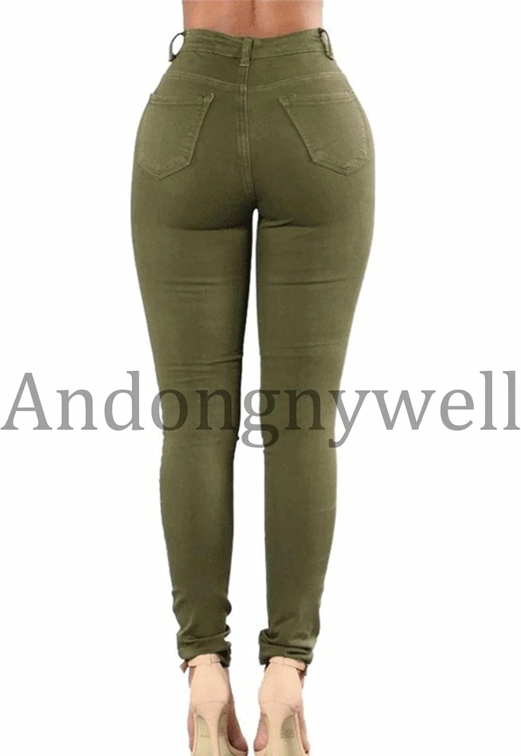 Andongnywell Женские джинсы с высокой талией, рваные, скинни, растягивающиеся
Andongnywell Женские джинсы с высокой талией, рваные, скинни, растягивающиеся