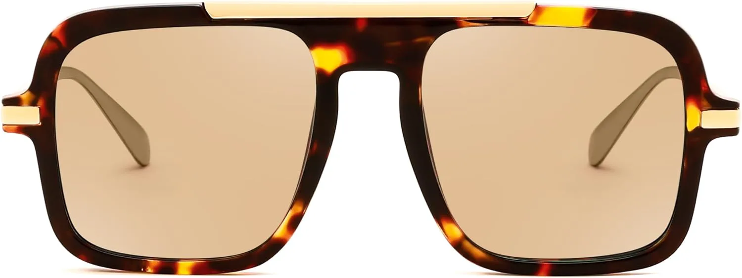 Солнцезащитные очки-авиаторы FEISEDY в стиле ретро, квадратные, для женщин и мужчин, модные в стиле 70-х, артикул B4193, Tortoise Frame/Light Brown Lens
Солнцезащитные очки-авиаторы FEISEDY в стиле ретро, квадратные, для женщин и мужчин, модные в стиле 70-х, артикул B4193, Tortoise Frame/Light Brown Lens