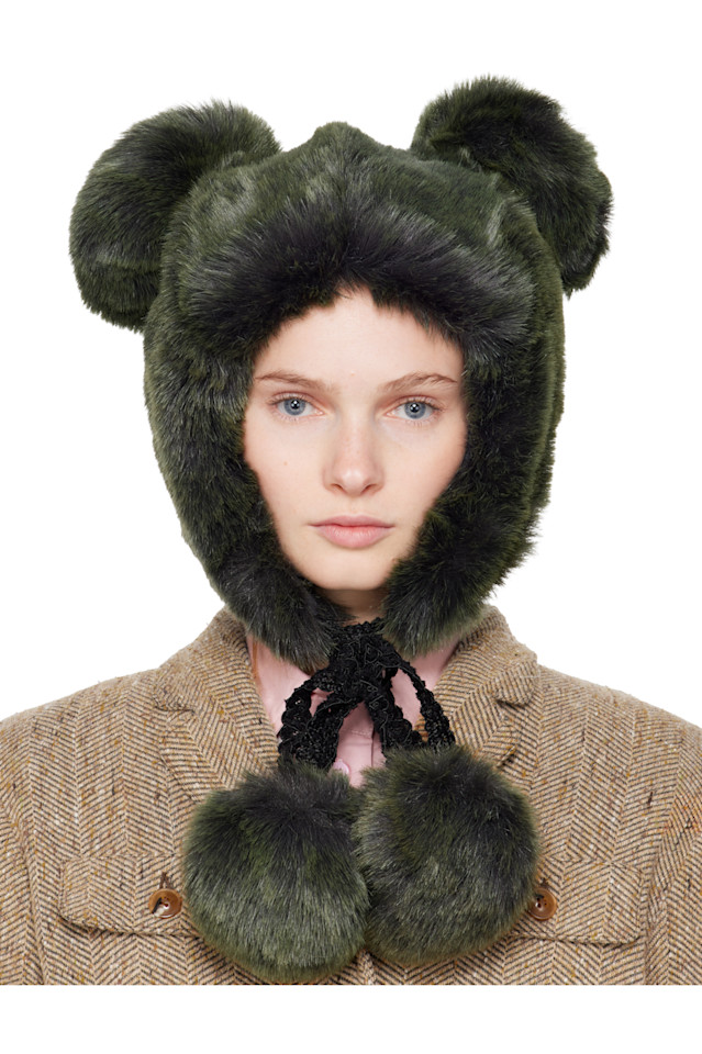 Anna Sui Эксклюзивная зеленая шапка-медвежонок из искусственного меха от Ssense
Anna Sui Эксклюзивная зеленая шапка-медвежонок из искусственного меха от Ssense