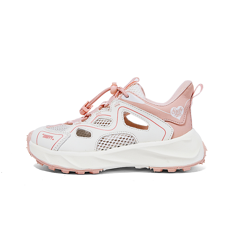 Коллекция легкой уличной обуви. Нескользящая и дышащая повседневная детская обувь. Snoffy, слоновая кость/белый/розовый