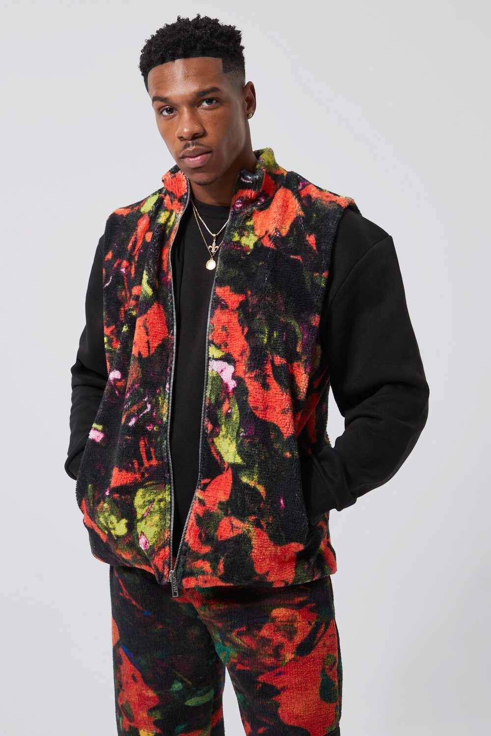 Жилет heat sense borg Boohoo, разноцветный 
Жилет heat sense borg Boohoo, разноцветный