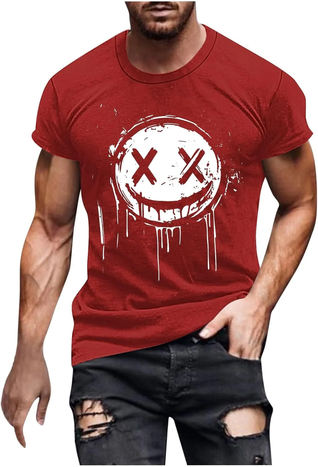 Футболка с принтом черепа для мужчин, короткий рукав
Футболка с принтом черепа для мужчин, короткий рукав