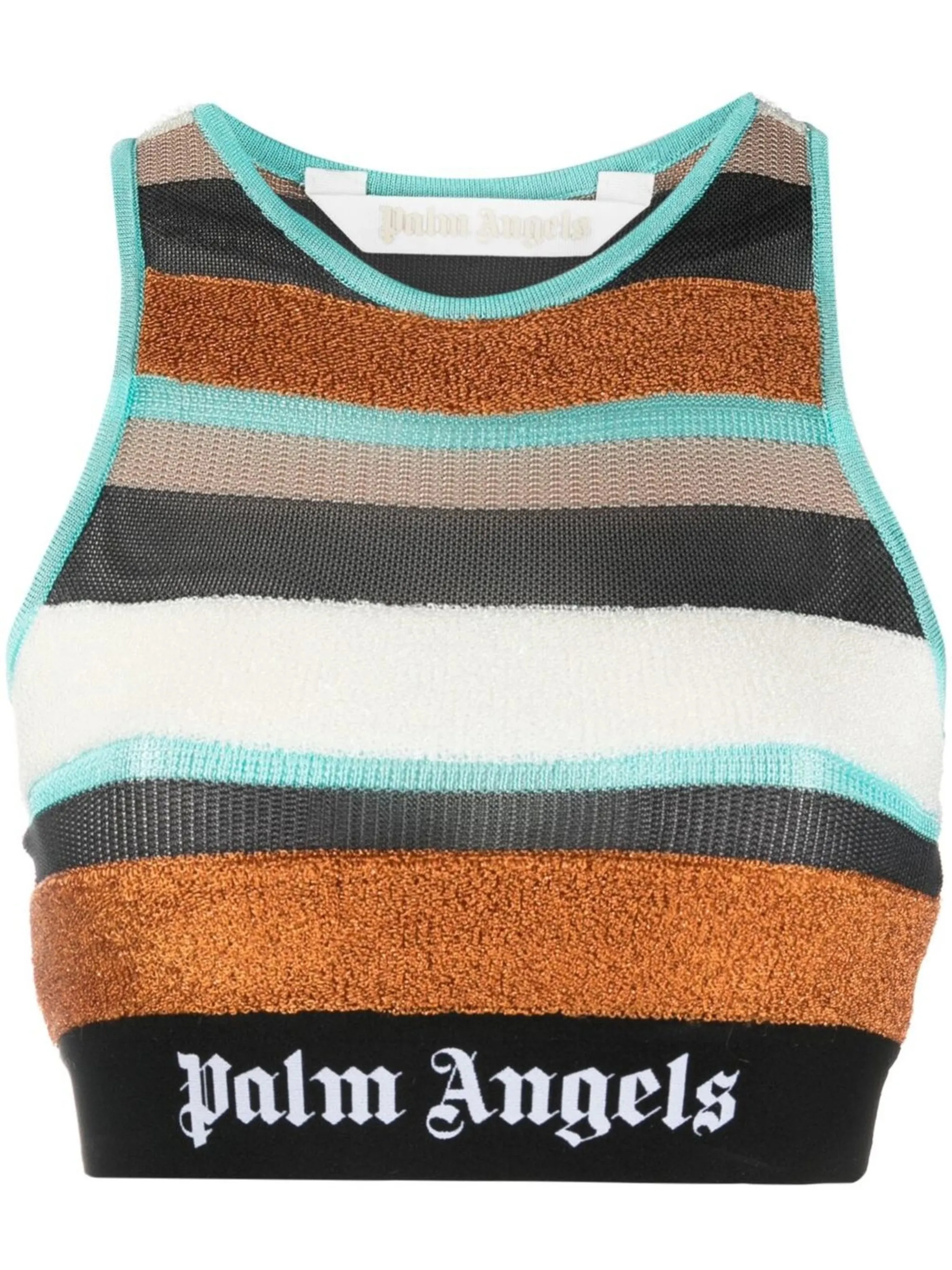 Топ в полоску с логотипом Palm Angels, коричневый
Топ в полоску с логотипом Palm Angels, коричневый