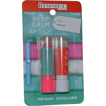 Keep Calm And бальзам для губ 3,7 г — 020 Pink Blush и 060 Crystal Clear, Rimmel
Keep Calm And бальзам для губ 3,7 г — 020 Pink Blush и 060 Crystal Clear, Rimmel