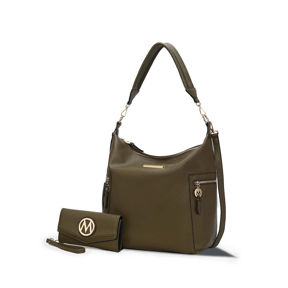 Ophelia женская сумка-хобо и кошелек из веганской кожи - 2 предмета MKF, оливковый
Ophelia женская сумка-хобо и кошелек из веганской кожи - 2 предмета MKF, оливковый