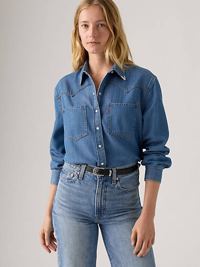 Рубашка Teodora с металлическим наконечником в стиле вестерн Levi's, цвет Going Steady Tipped - Medium Wash
Рубашка Teodora с металлическим наконечником в стиле вестерн Levi's, цвет Going Steady Tipped - Medium Wash